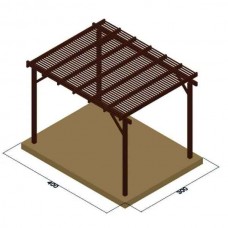 Wooden Pergola 300x400cm Blinds 5.8x2.1cm by Pressure Treated Timber - Pergolas & Kiosks