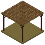 Double Board Wooden Pergola 300x300cm by Pressure Treated Timber - Pergolas & Kiosks