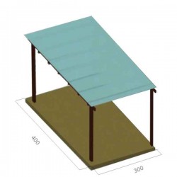 Wooden Pergola 300x400cm by Pressure Treated Timber with Polycarbonate Sheet - Pergolas & Kiosks