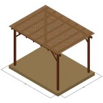 Wooden Privacy Trellis Pergola 400x400cm by Pressure Treated Timber - Pergolas & Kiosks