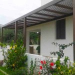Wooden Wall Pergola 300x400cm Blinds 9.5x2.1cm by Pressure Treated Timber - Pergolas & Kiosks
