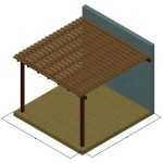 Wall Double Board Wooden Pergola 300x500cm by Pressure Treated Timber - Pergolas & Kiosks