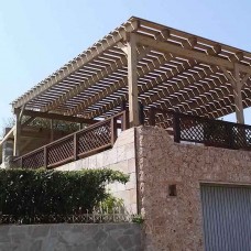 Double Board Wooden Pergola 300x500cm by Pressure Treated Timber - Pergolas & Kiosks