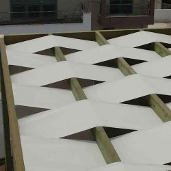 Pergola 300x300cm with Fabric Stripes 48.3cm by Pressure Treated Timber - Pergolas & Kiosks