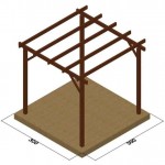 Pergola Frame 300x300cm by Pressure Treated Timber - Pergolas & Kiosks