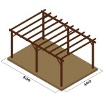 Pergola Frame 400x600cm by Pressure Treated Timber - Pergolas & Kiosks