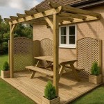 Wall Pergola Frame 300x300cm by Pressure Treated Timber - Pergolas & Kiosks