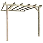 Wall Pergola Frame 300x300cm by Pressure Treated Timber - Pergolas & Kiosks