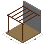 Wall Pergola Frame 300x300cm by Pressure Treated Timber - Pergolas & Kiosks