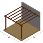 Wall Pergola Frame 400x400cm by Pressure Treated Timber - Pergolas & Kiosks