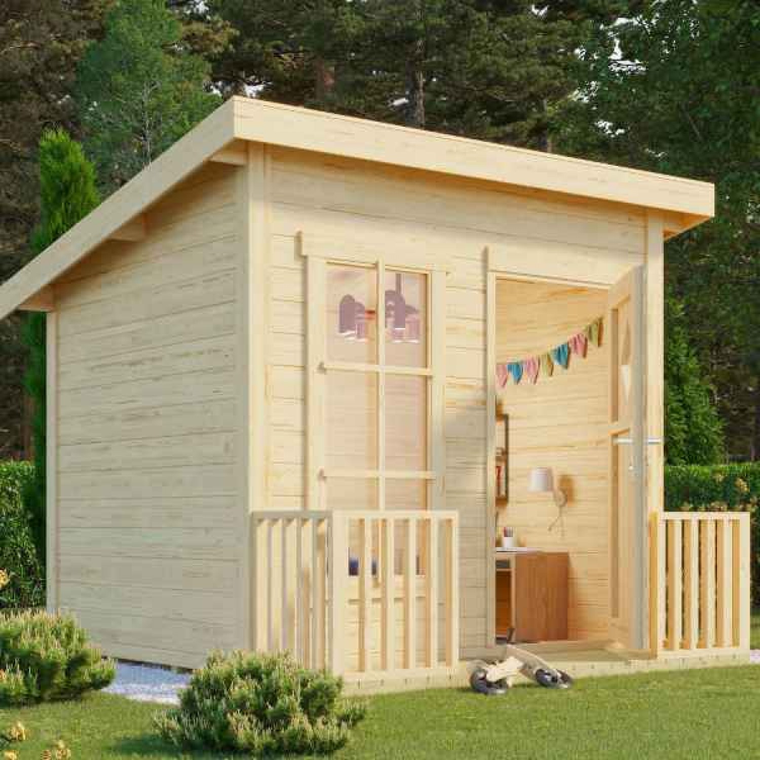 Wooden Playhouse FLIPP 200x160x(H)188cm Lasita Maja - Children’s Garden Playhouses
