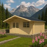 Log House ELECTRA 505x410cm with Floor Gotland 6F LASITA MAJA - Log Houses & Garden Sheds