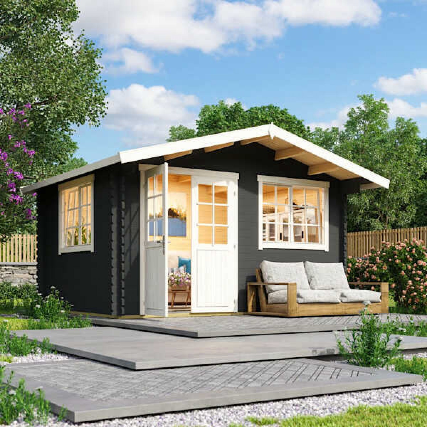 Log House NEFELI 410 x 320cm with Floor