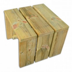 Sun Lounger Side Table Impregnated 32x32x25(H)cm - Side Tables