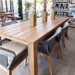 Teak Garden Table 250x100x78(H)cm - Outdoor Wooden Tables