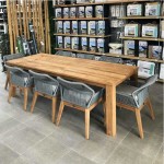 Teak Garden Table 250x100x78(H)cm - Outdoor Wooden Tables