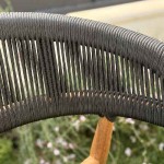 Premium Teak Chair with Synthetic Black Ropes 77x60x60cm Premium Teak Chair with Synthetic Black Ropes 77x60x60cm - Wooden Chairs