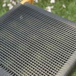 Premium Teak Chair with Synthetic Black Ropes 77x60x60cm Premium Teak Chair with Synthetic Black Ropes 77x60x60cm - Wooden Chairs