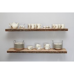 Tree Bark Shelf from Pine Wood