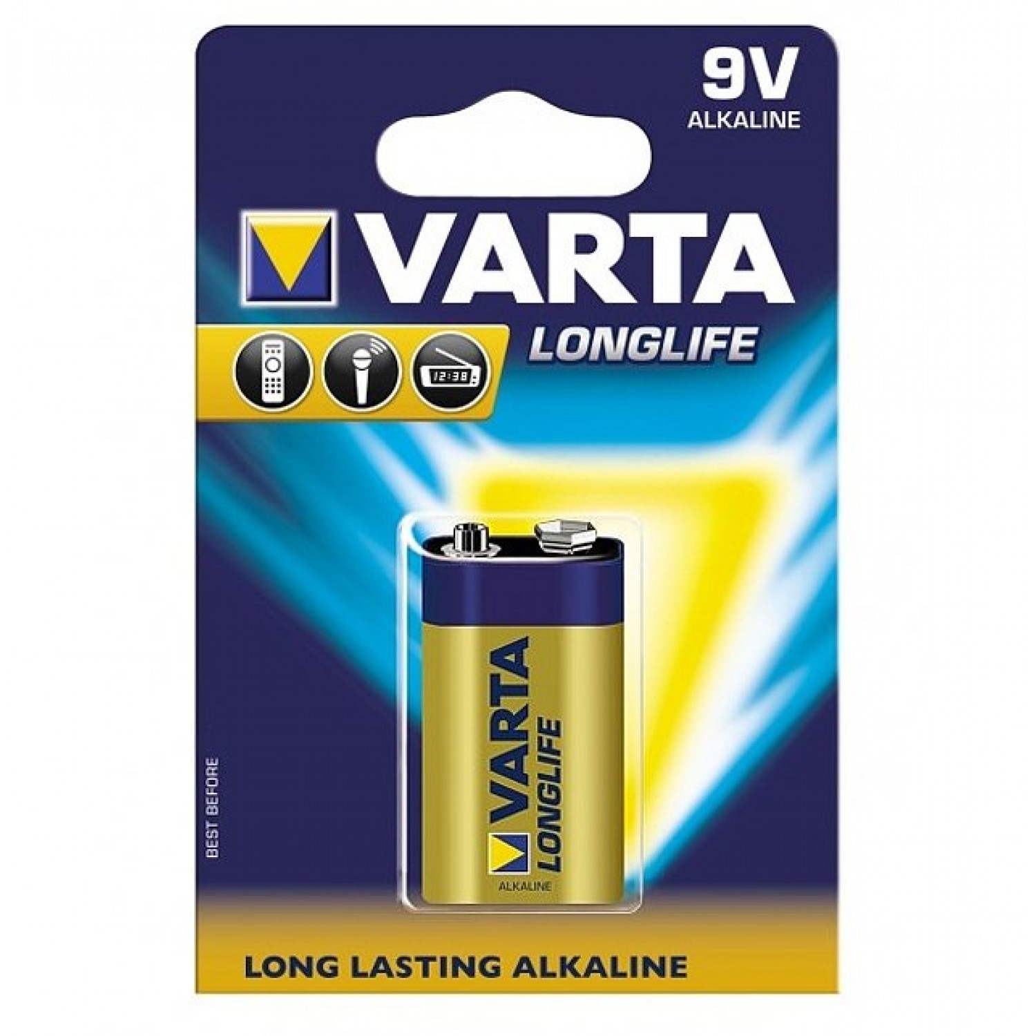 Varta 9V Long Life Alkaline Battery |kipogeorgiki.gr 