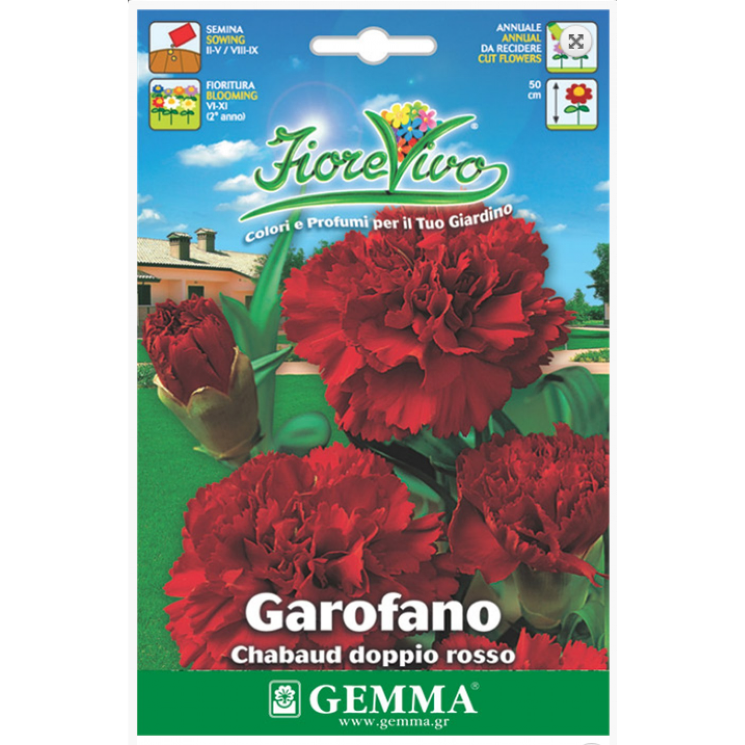 Carnation Double Red Seeds 0.4g Packet (Dianthus caryophyllus) - Seed for Double Red Carnations Carnation Double Red Seeds 0.4g (Dianthus caryophyllus)
