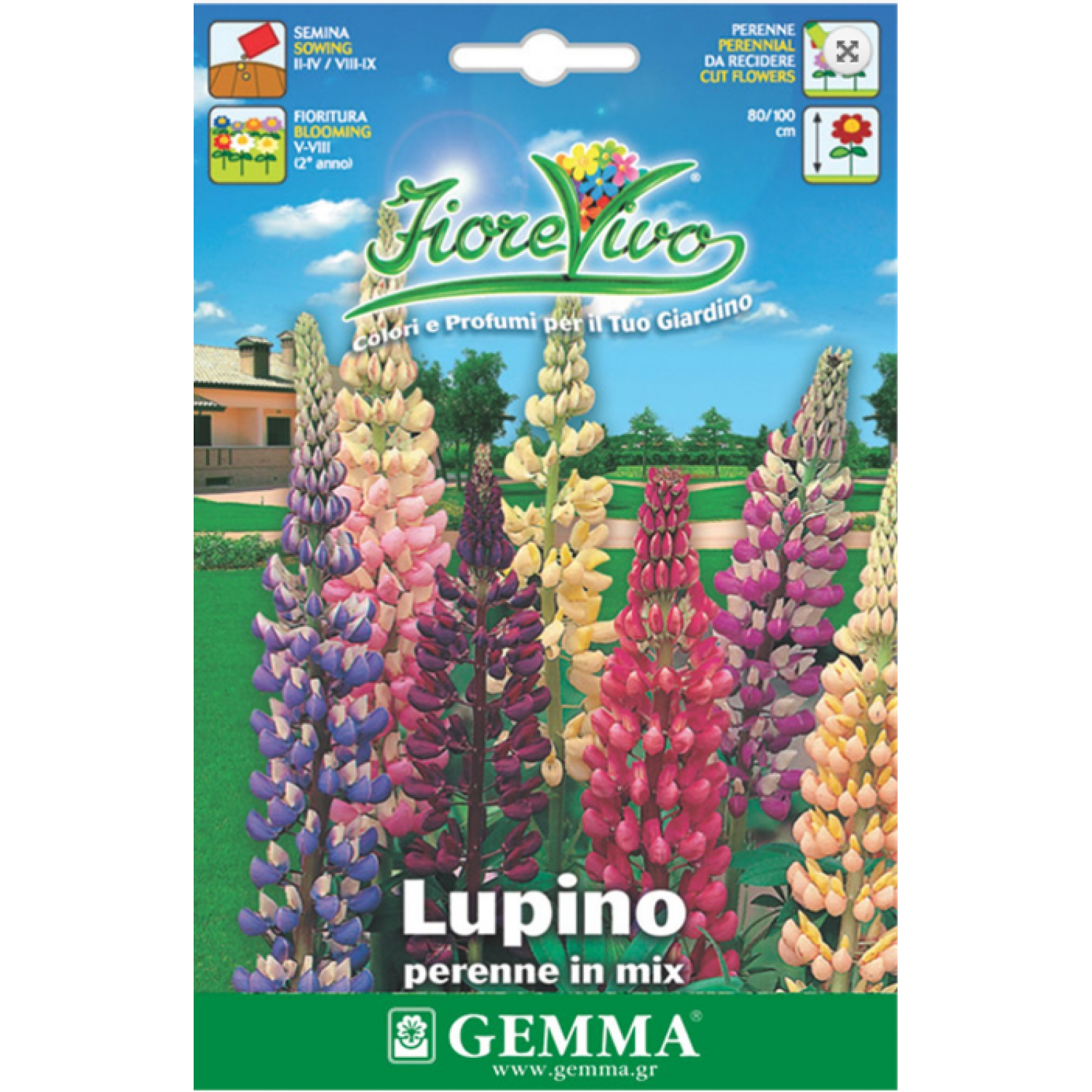 Large-Leaved Lupine Mix Seeds 1.8g Packet (Lupinus polyphyllus) - Seed for Lupines Large-Leaved Lupine Mix Seeds 1.8g-Lupinus polyphyllus