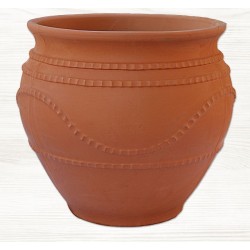 Στρογγυλή Πήλινη Γλάστρα ΚΑΣΠΩ Ø21 x (Υ)20cm ATTIKA Ceramart - Στρογγυλές Πήλινες Γλάστρες Στρογγυλή Πήλινη Γλάστρα ΚΑΣΠΩ Ø21 x (Υ)20cm ATTIKA Ceramart