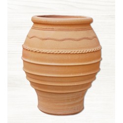 Στρογγυλή Πήλινη Γλάστρα ΚΟΡΟΝΙΟΣ Ø30 x (Υ)30cm CRETE Ceramart - Στρογγυλές Πήλινες Γλάστρες Στρογγυλή Πήλινη Γλάστρα ΚΟΡΟΝΙΟΣ Ø30x(Υ)30cm CRETE Ceramart