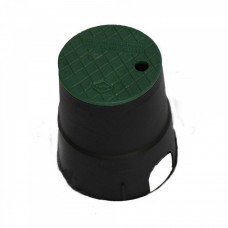 Round Valve Box with Green Lid for 1 Control Valve