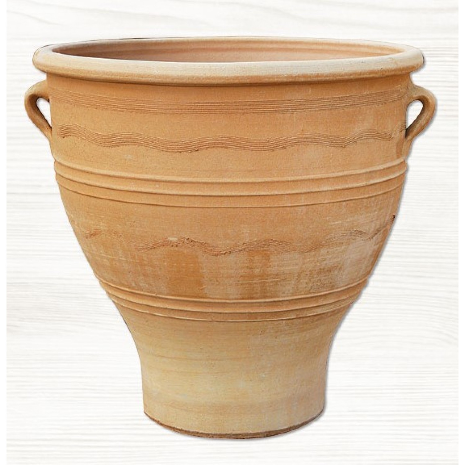 Στρογγυλή Πήλινη Γλάστρα ΡΟΥΜΠΑΚΙ Ø40x(Υ)40cm CRETE Ceramart