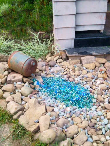 Γυάλινα Βότσαλα σε Έργο Αρχιτεκτονικής Τοπίου