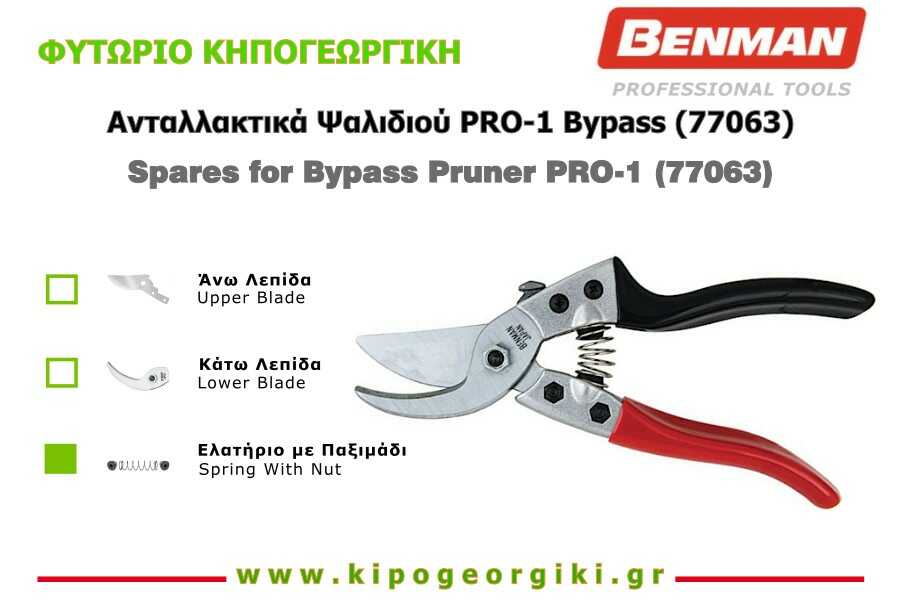 Spare Spring and Nuts for Pruner PRO-1 Benman 77063