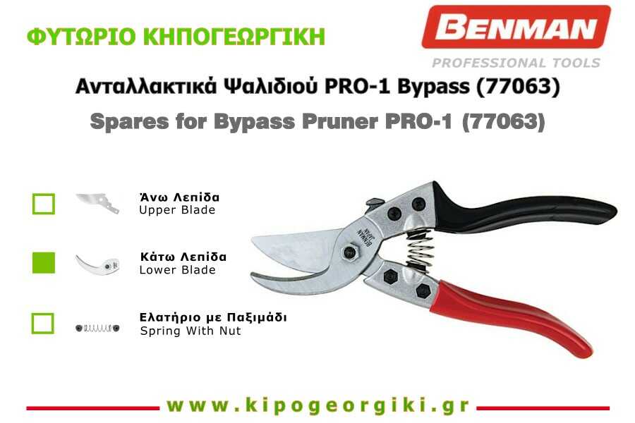 Κάτω Λεπίδα για Κλαδευτήρι Κήπου PRO-1 Benman 77063