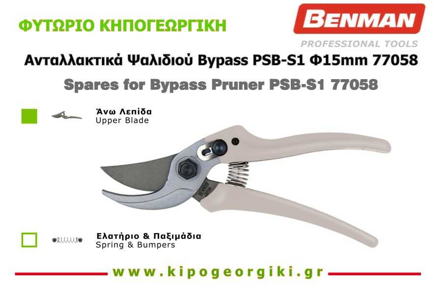 Spare Upper Blade for Pruner Bypass Benman 77058