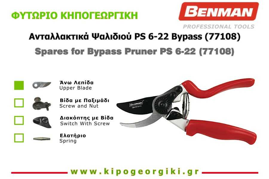 Spare Blade for Pruner PS 6 22 Rotating Handle Benman 77108