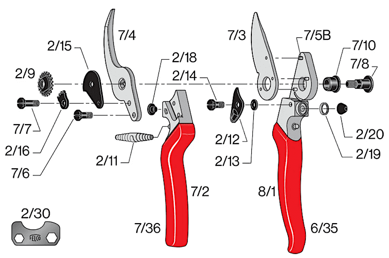 Felco 8 Ψαλίδια Κλαδέματος - ΑΝΤΑΛΛΑΚΤΙΚΑ