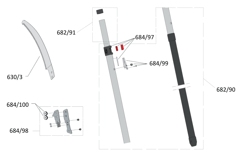 Felco 682 Pole Saw Genuine-SPARE PARTS