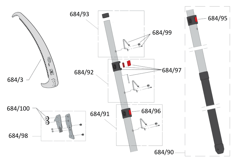 Felco 684 Pole Saw Genuine-SPARE PARTS
