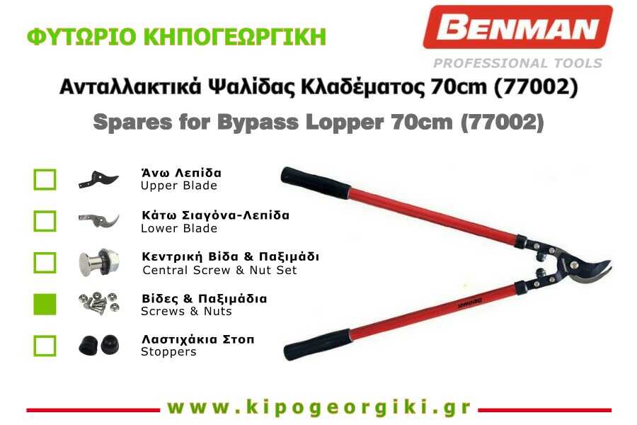 Spare Screws & Nuts For Lopper 77002 (4 Pcs) Set Benman