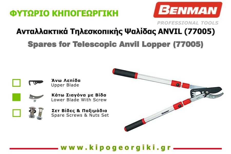 Κάτω Λεπίδα με Βίδα Ψαλίδας Κλαδέματος 77005 Benman