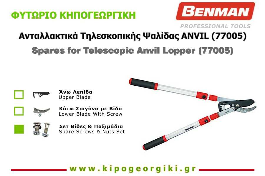 Σετ Ανταλλακτικές Βίδες & Παξιμάδια Κλαδευτικής Ψαλίδας 77005-77006 Benman