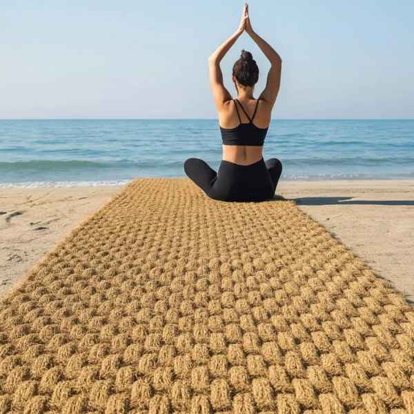 Beach Access Mat Roll 1x10m by Natural Coconut Fiber