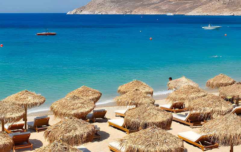 Beach Umbrella MAJORCA with Sewn Palm Leaf Cover