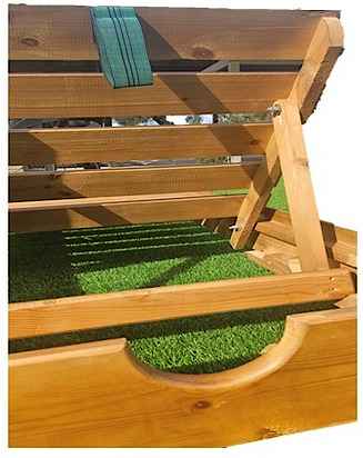 Sun Lounger Wooden Professional Reinforced 70x200x25/79cm