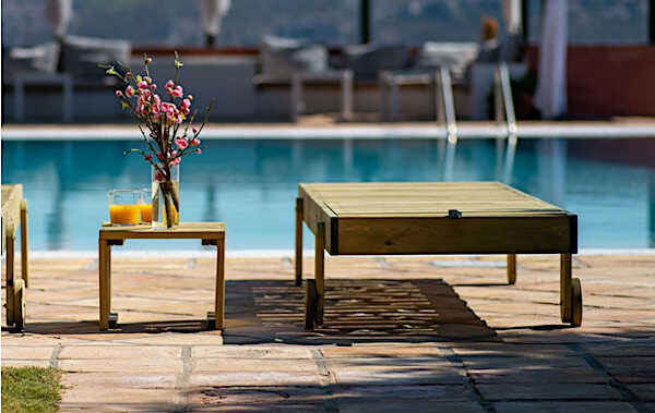 Sun Lounger Teak 197x65x35(H)cm