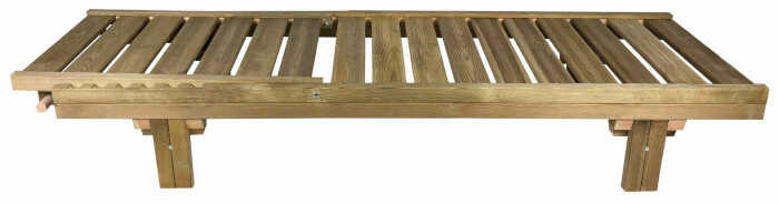 Ξύλινη Ξαπλώστρα Παραλίας Επαγγελματική 200x68x32/100cm