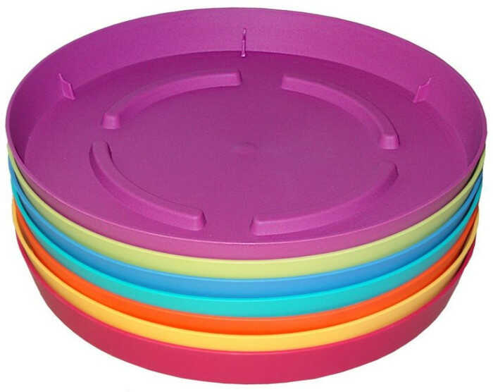 Πλαστικά Στρογγυλά Πιάτα City Fun Colors