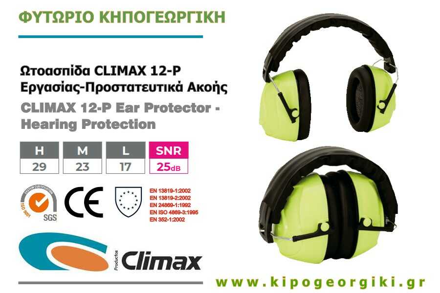CLIMAX 12-P 25dB Ear Protector with Folding Headband