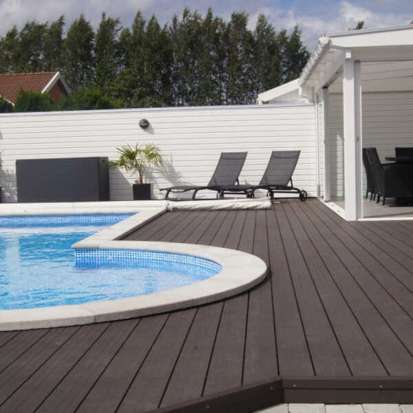 Τάβλα WPC Δαπέδου 2,5x14,5x360cm DARK BROWN