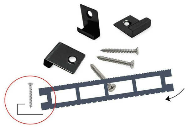 Κλιπ Inox Αρχικό Για Τοποθέτηση WPC 2,4x14,6cm